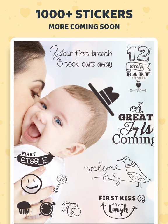 Baby Sticker- Track Milestones iPad screenshot 5 - Photo & Video app