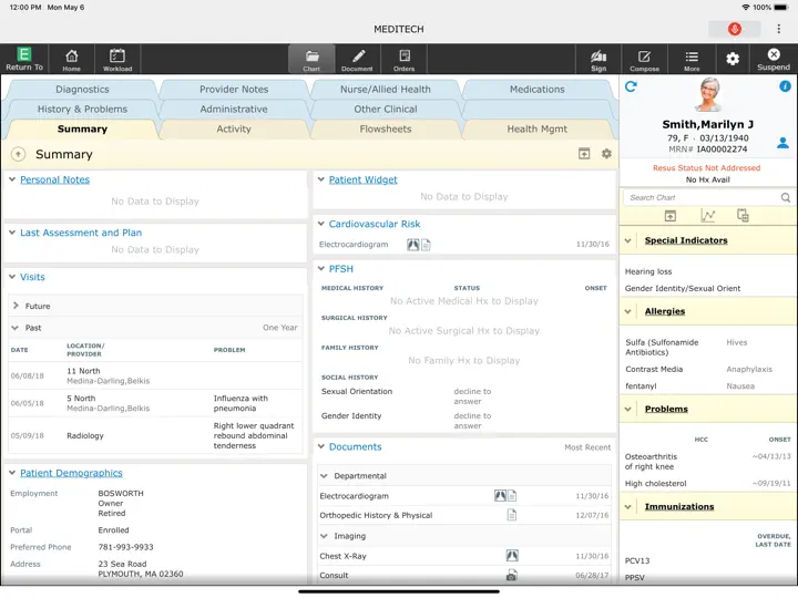 MEDITECH MConnect iPhone Screenshot 3