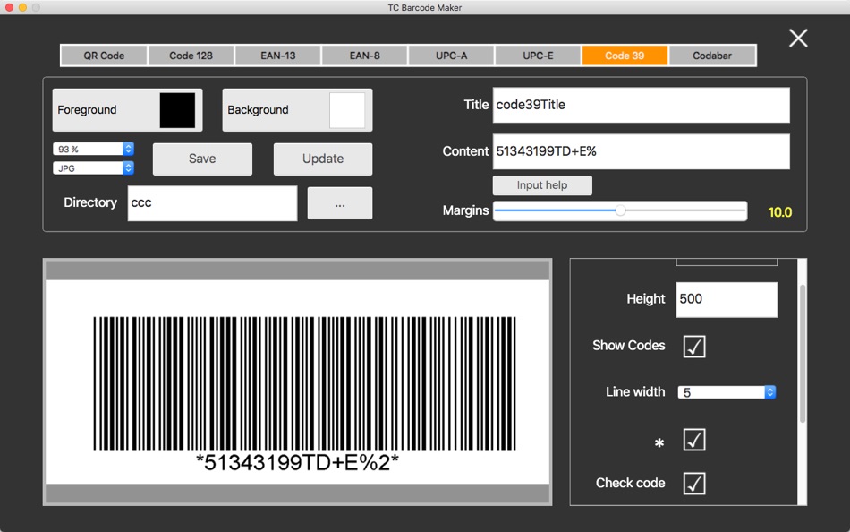 #5. TC Barcode Maker (macOS) 由: TowmsChang