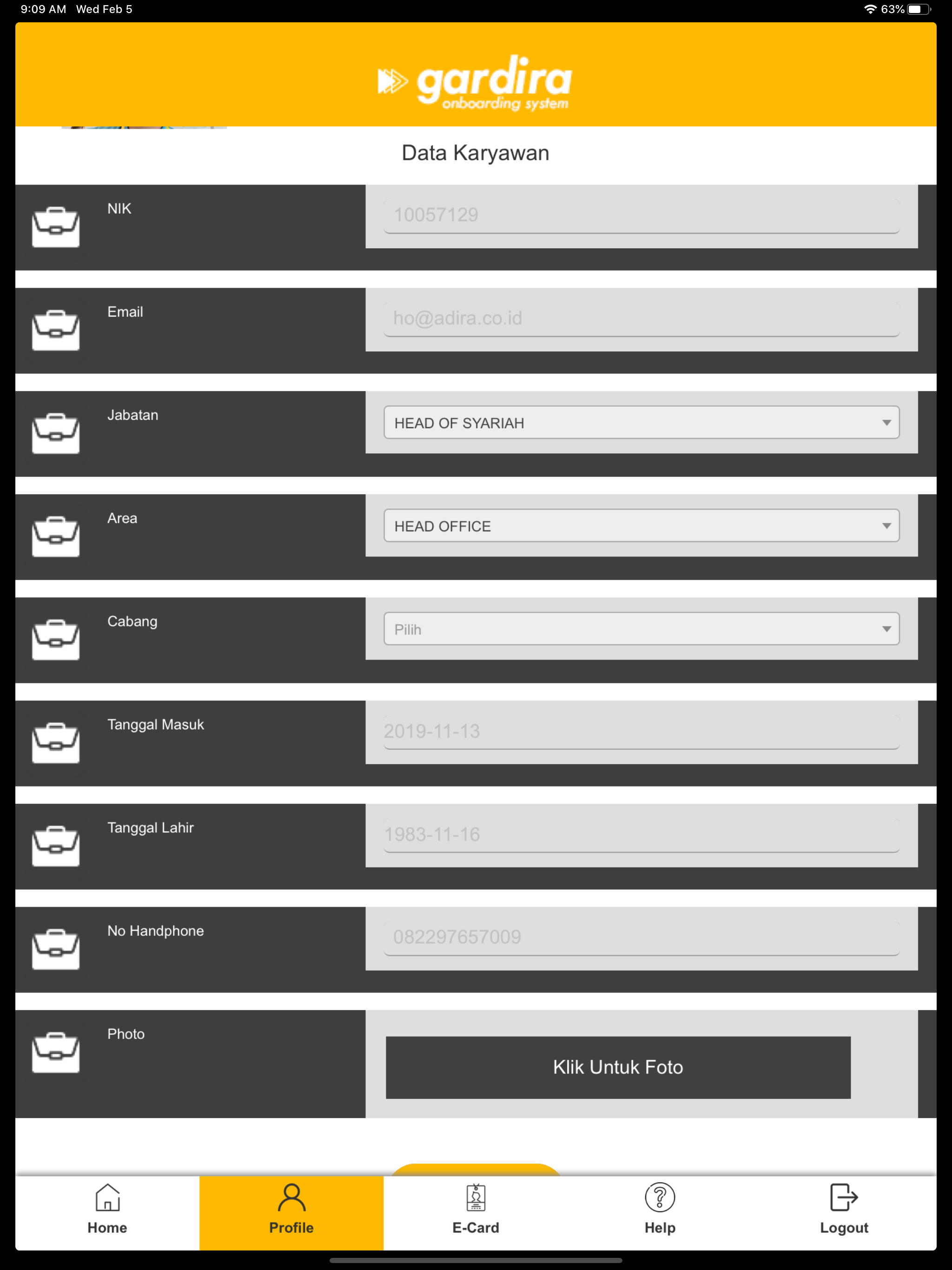 Gboard Adira Finance