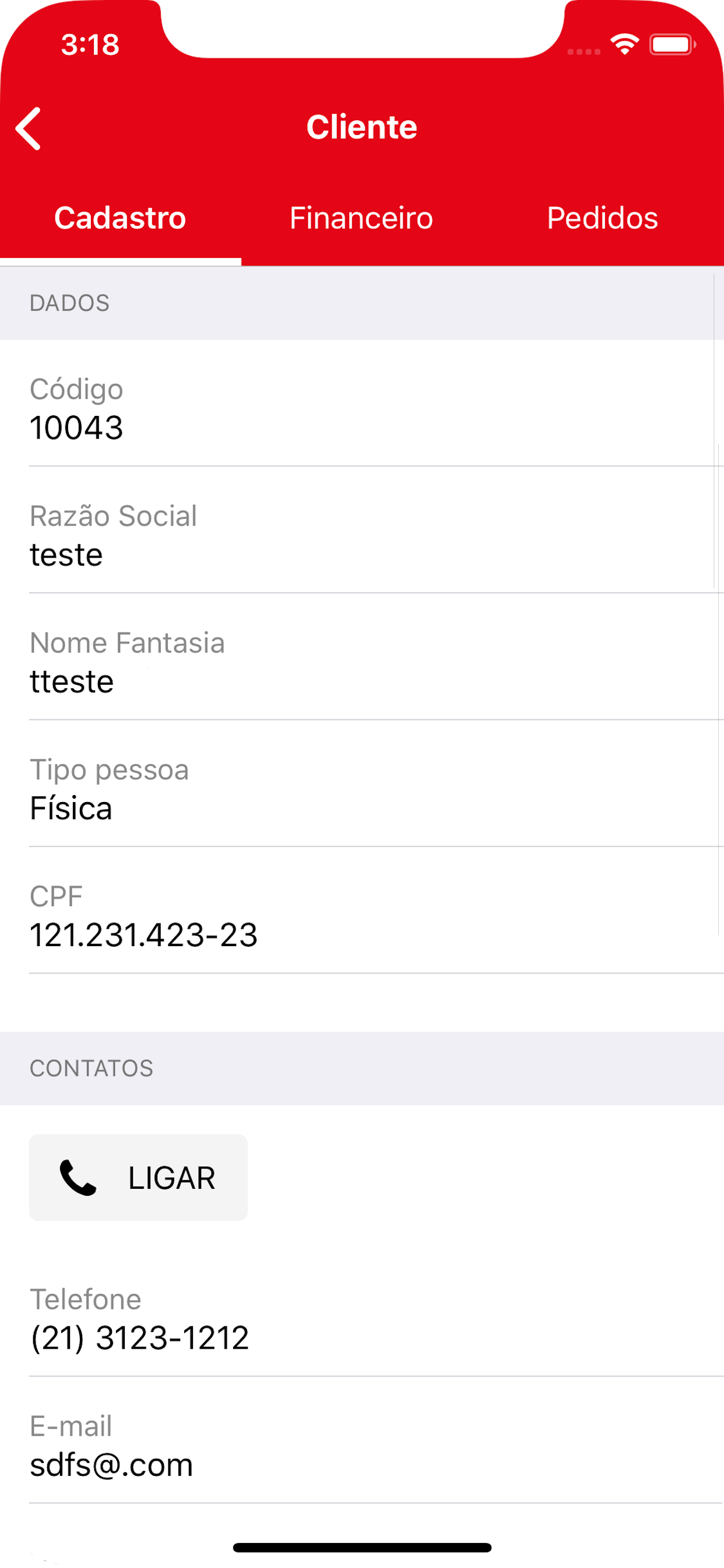 Interface Vendas Mobile screenshot 2