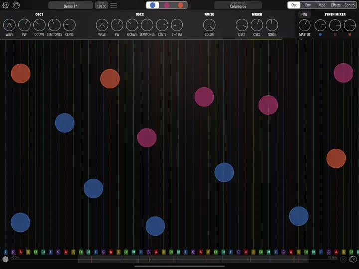 Capture d'écran de Shoom Synthesizer sur iPhone 1