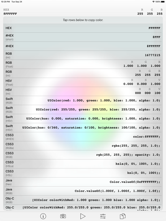 Live Color Finder iPad screenshot 6 - Photo & Video app