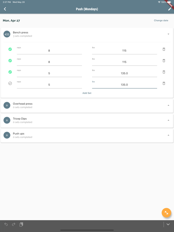 Screenshot #4 pour My Workout Tracker