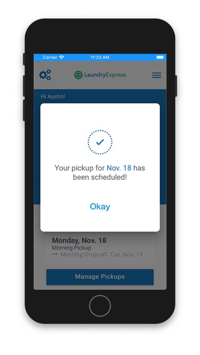 Laundry Express Pickup Screenshot