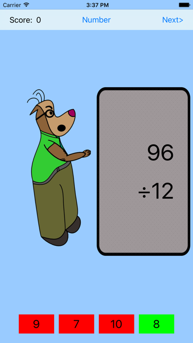 Screenshot #1 pour Division Drills - Flashcards