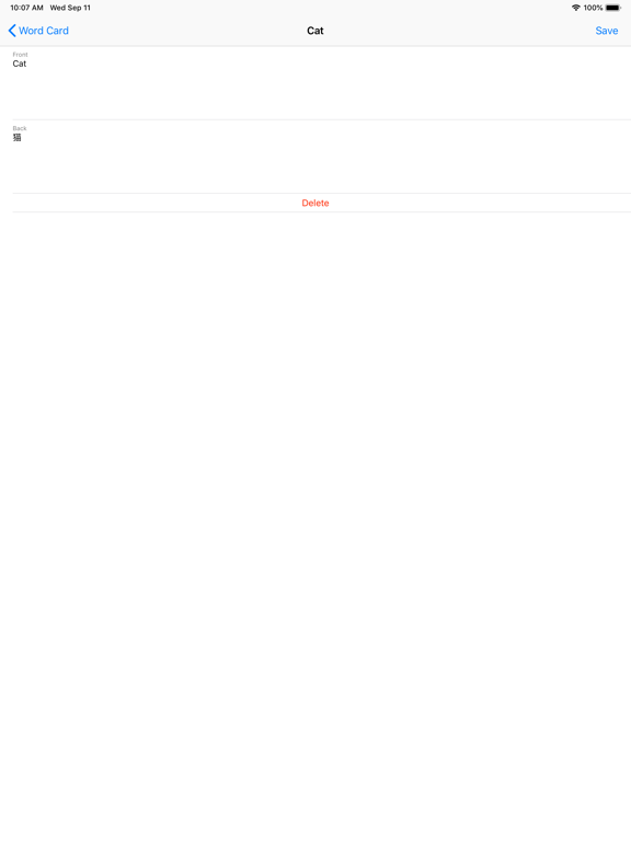 Easy Flash Cards Making Tool iPad screenshot
