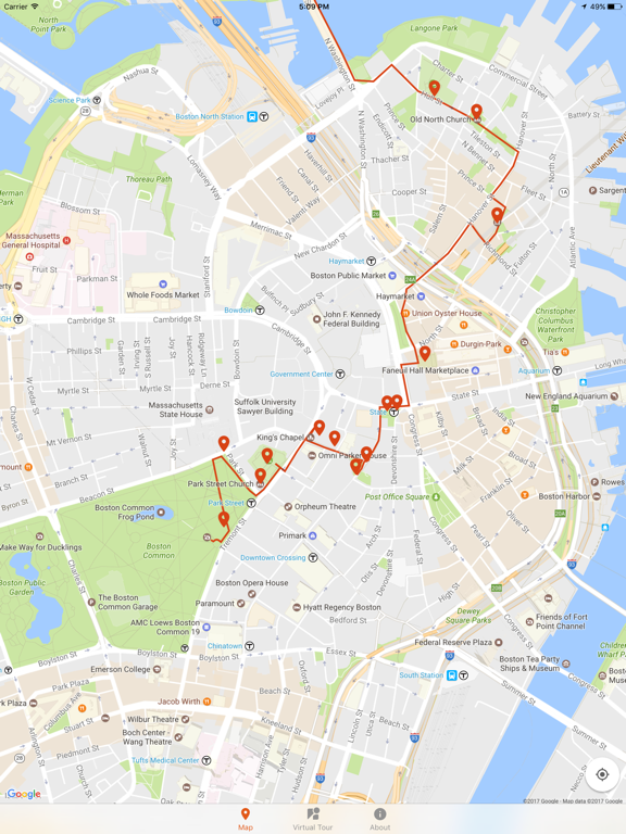Boston - Freedom Trail iPad screenshot 3 - Travel app