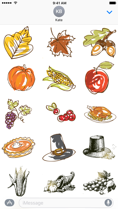 Screenshot #1 pour Thanksgiving Day Stickers