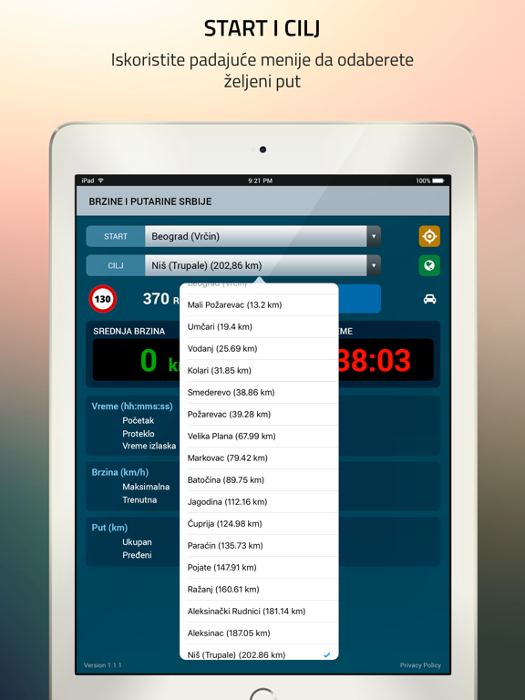 Screenshot #5 pour Brzine i putarine Srbije