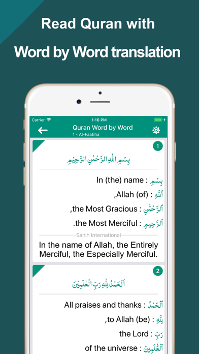 Screenshot #1 pour Quran Word by Word Translation