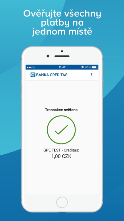 CREDITAS Autentizace