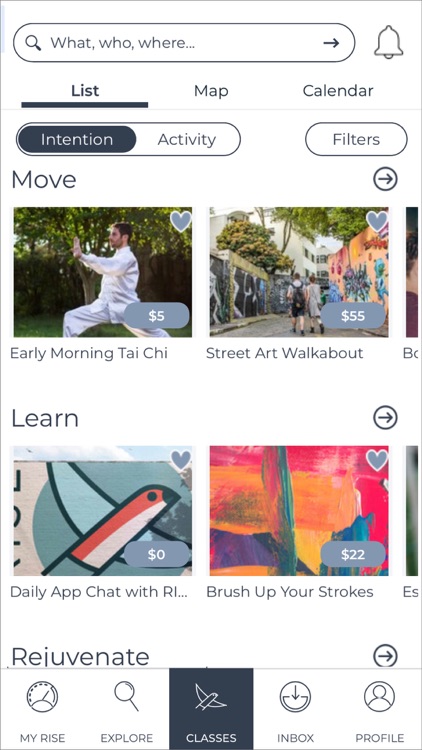 Rise – Wellbeing Classes