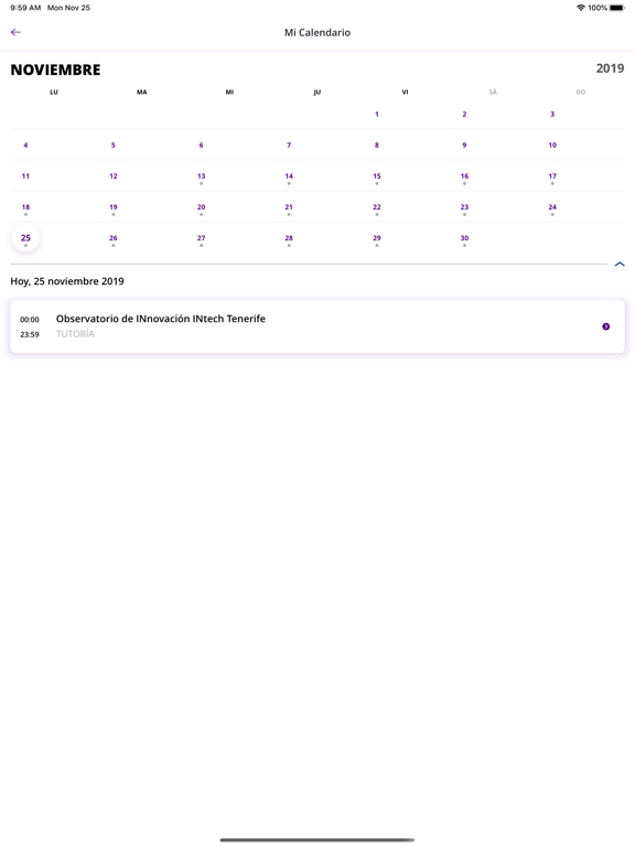Universidad de La Laguna iPad screenshot