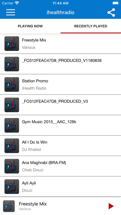 ihealthradio iPhone screenshot 2 - Music app