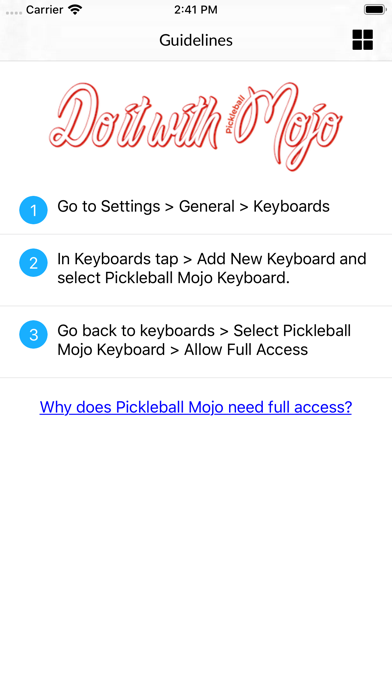 Screenshot #1 pour Pickleball Mojo - Stickers