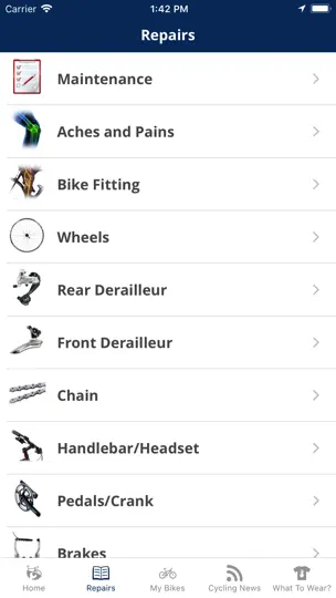 Screenshot von Bike Repair auf dem iPhone 5