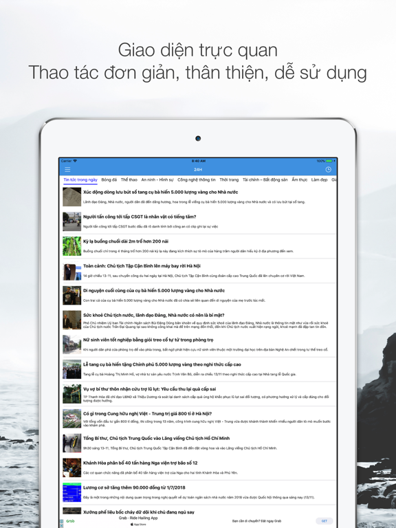 Điểm Báo iPad screenshot 1 - News app