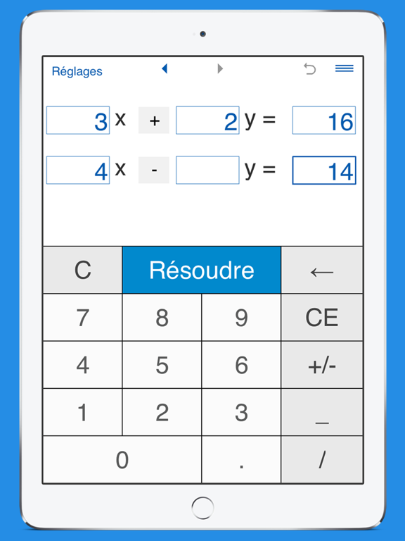 Screenshot #4 pour Système d'équations linéaires