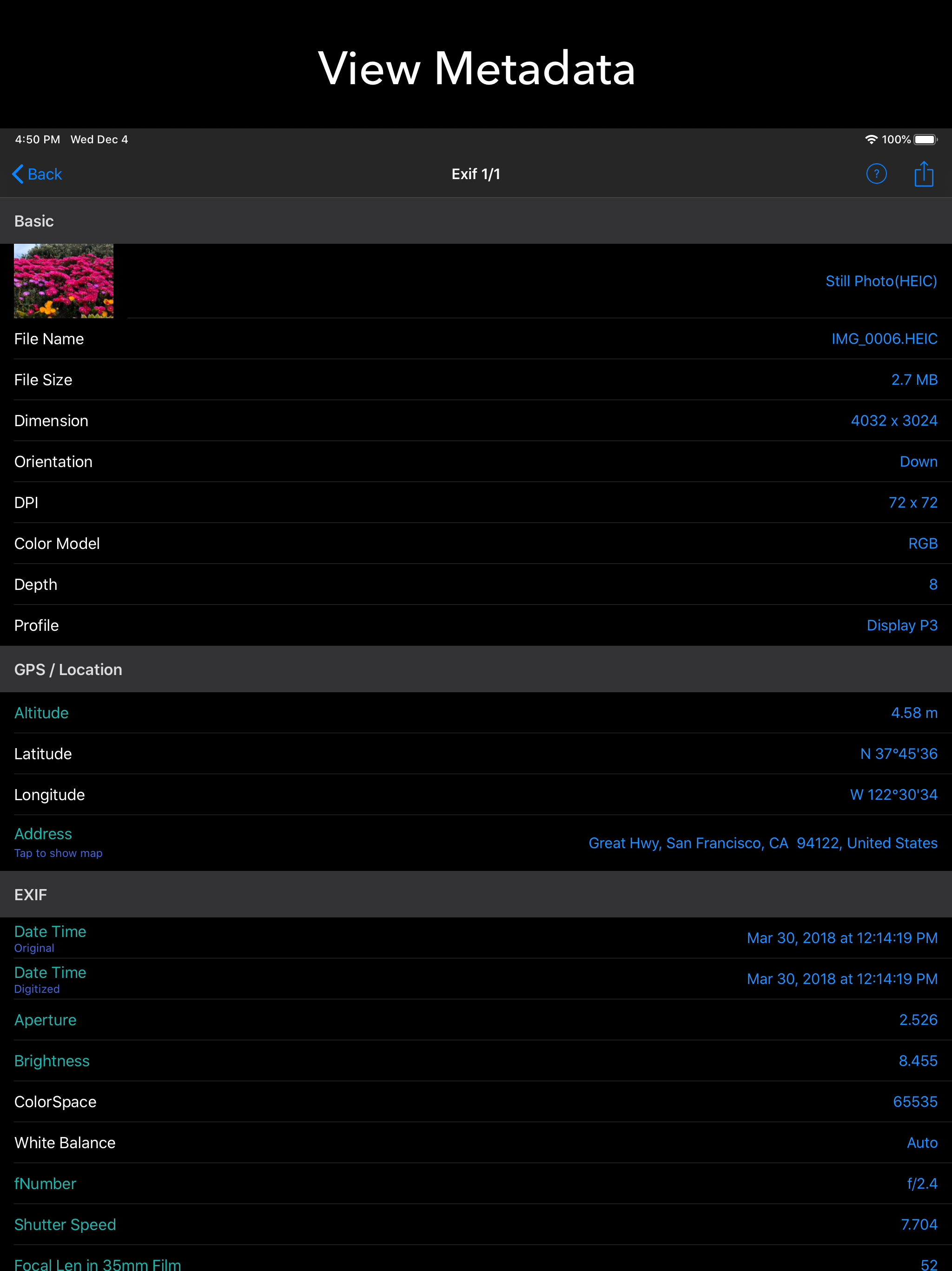 EXIF Tool - Metadata Tool screenshot 9