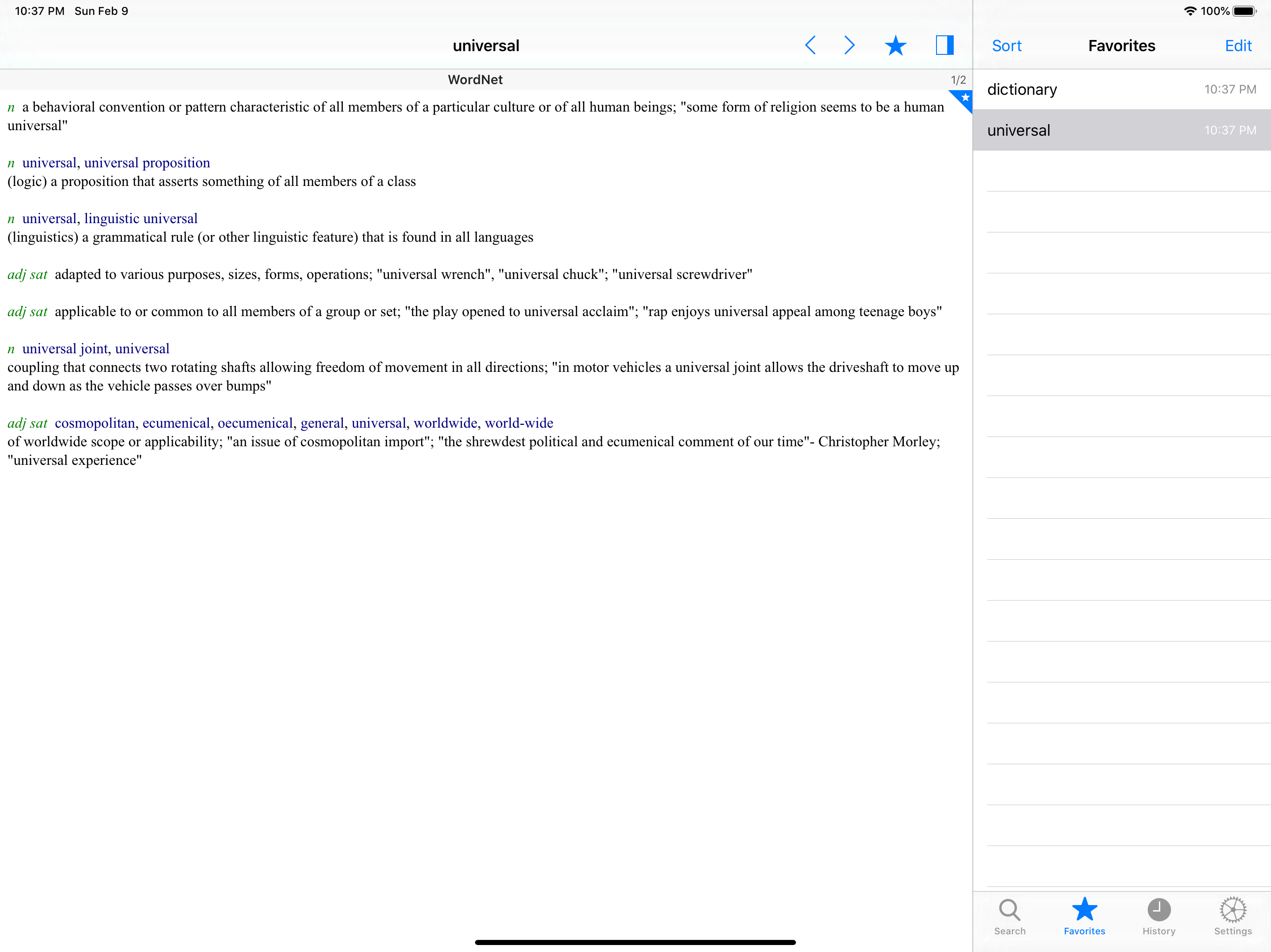 Dictionary Universal