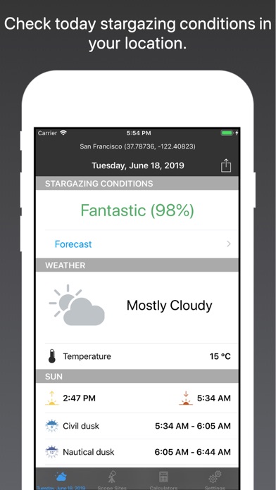 Astronom - Astronomy Weather Screenshot