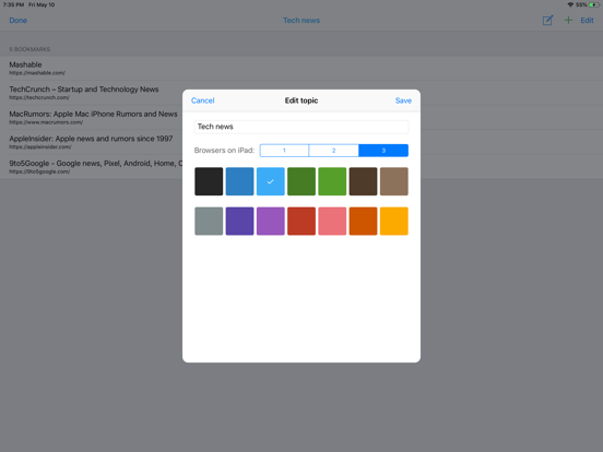 News Tracker - web bookmarks iPad screenshot 4 - News app