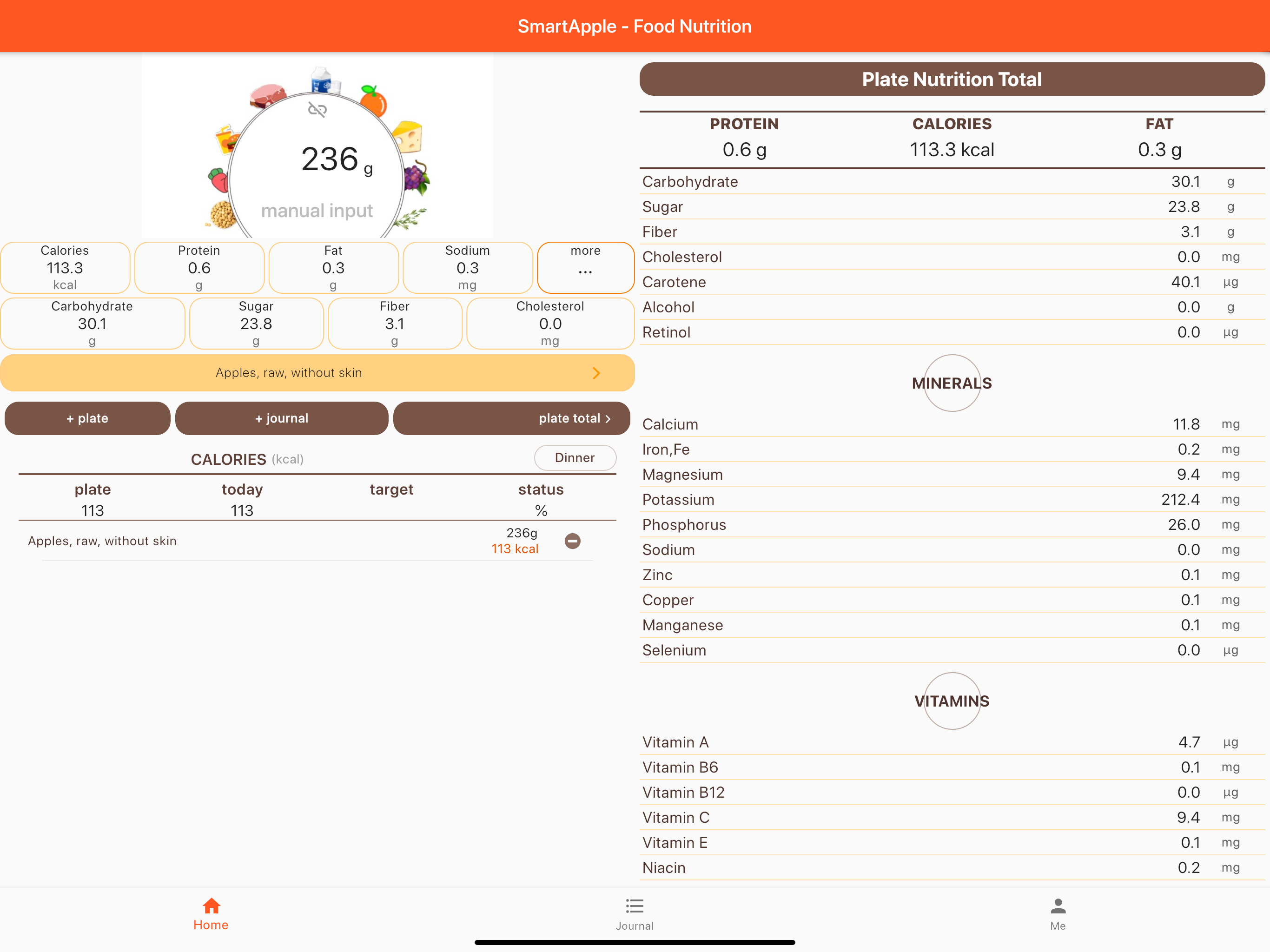 SmartApple -  Food Nutrition
