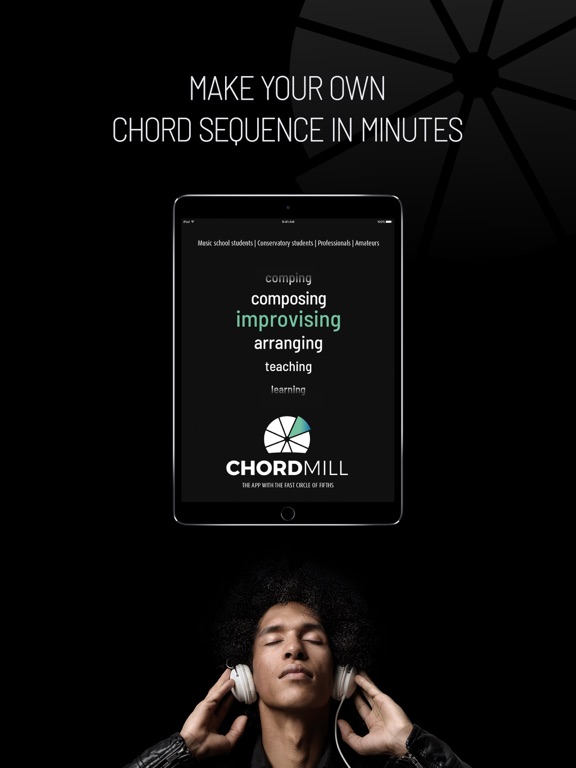 Chordmill: Play Along Music iPad screenshot 1 - Music app