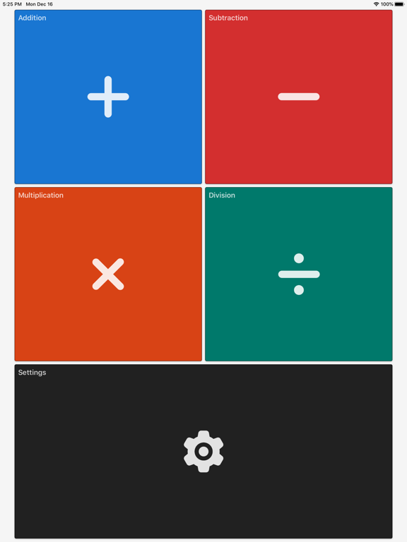 Screenshot #4 pour mathCards ÷ x + -