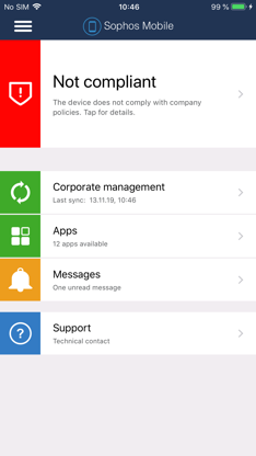Sophos Mobile Control screenshot 1