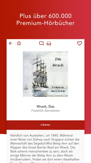 Screenshot von Audiobooks HQ Hörbücher auf dem iPhone 4