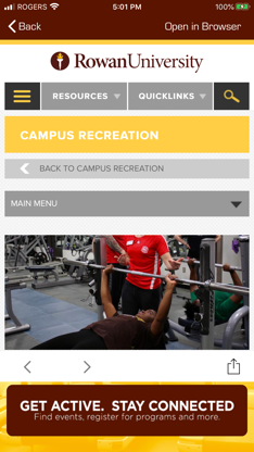 Rowan Campus Recreation screenshot 2