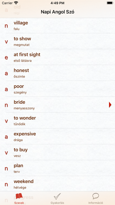 Screenshot #1 pour Napi Angol Szó