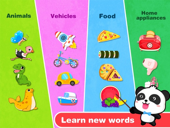 Animated Stickers-BabyBus iPad screenshot 1 - Education app