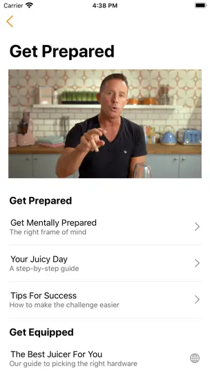 Capture d'écran de Jason Vale’s 5-Day Juice Diet sur iPhone 4