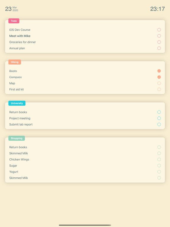Listify - Simple Todo App iPad screenshot 5 - Lifestyle app