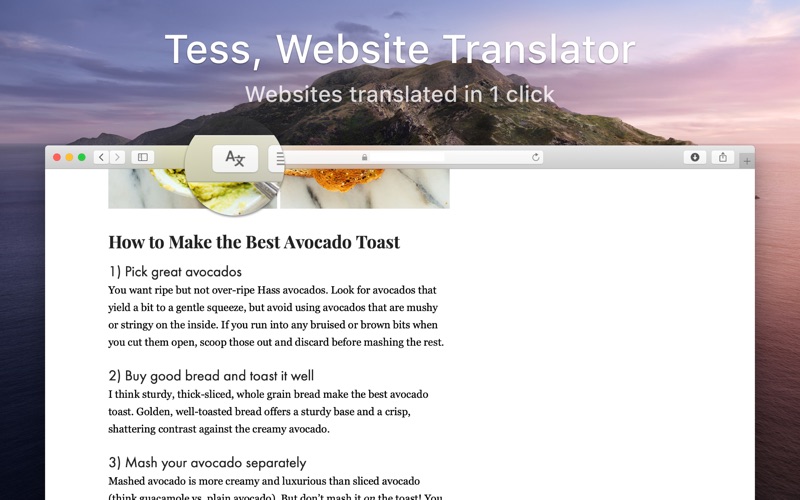Screenshot #1 pour Tess - Website Translator