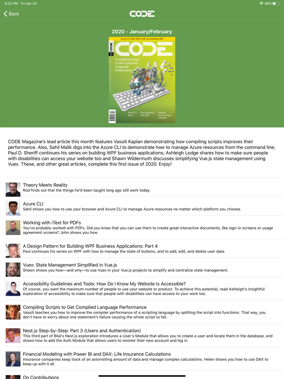 CODE Magazine Mobile iPad screenshot 2 - Developer Tools app