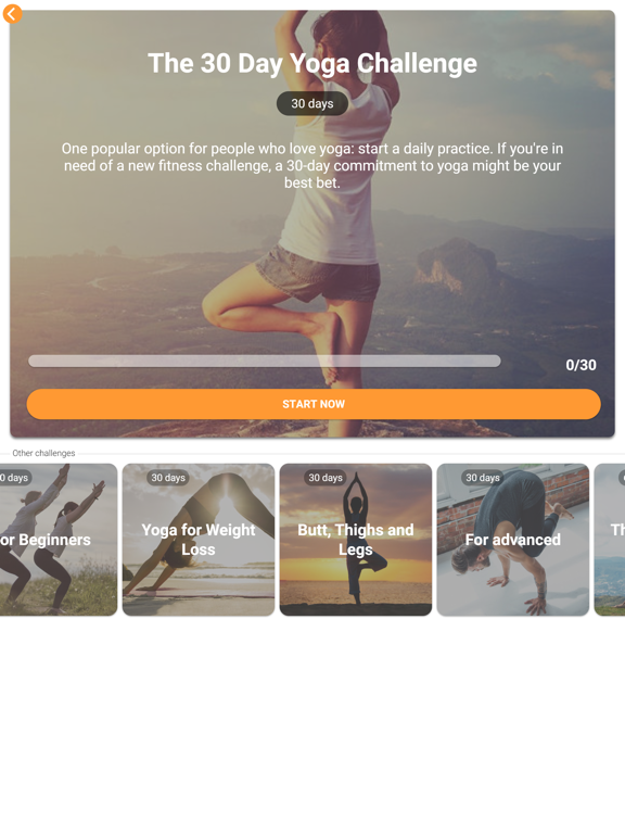 Yoga Workout Challenge iPad screenshot