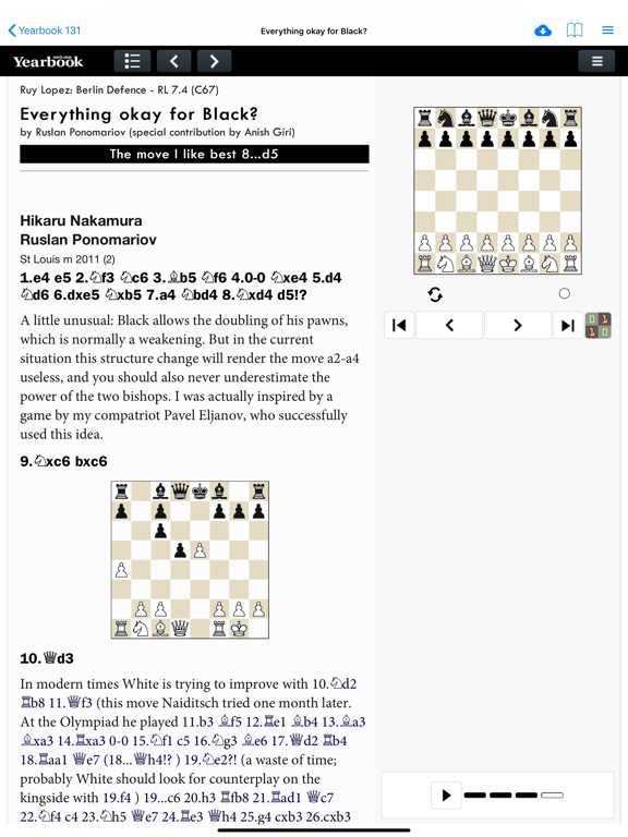 New In Chess Yearbook iPad screenshot 4 - Book app