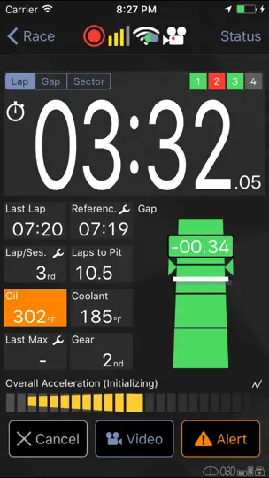 Capture d'écran de Harry's LapTimer Grand Prix sur iPhone 1