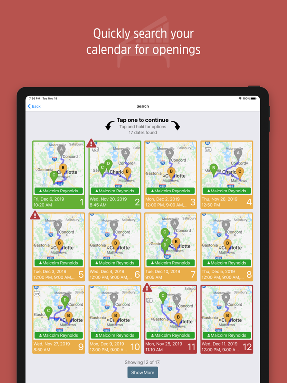 Gazelle: Piano Tech Software iPad screenshot 2 - Business app