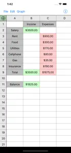 Utility Spreadsheet Pro screenshot #1 for iPhone