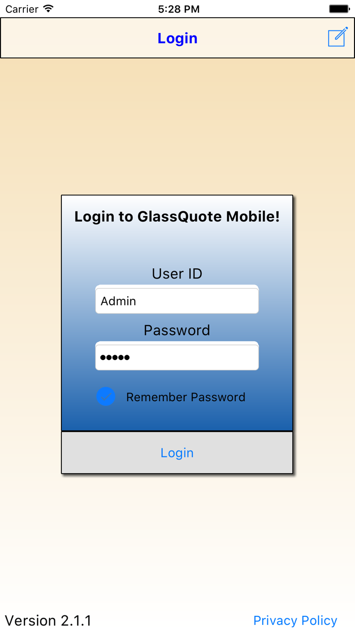 GlassQuote Mobile