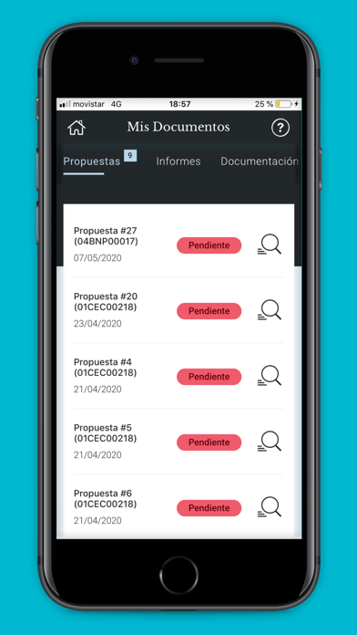 Varianza App. Screenshot