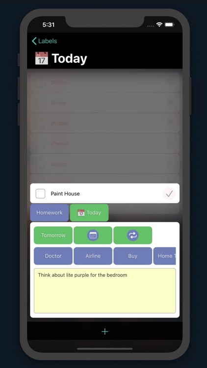 @List - Label Focused To-Do