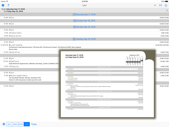 CalPrint iPad app afbeelding 5