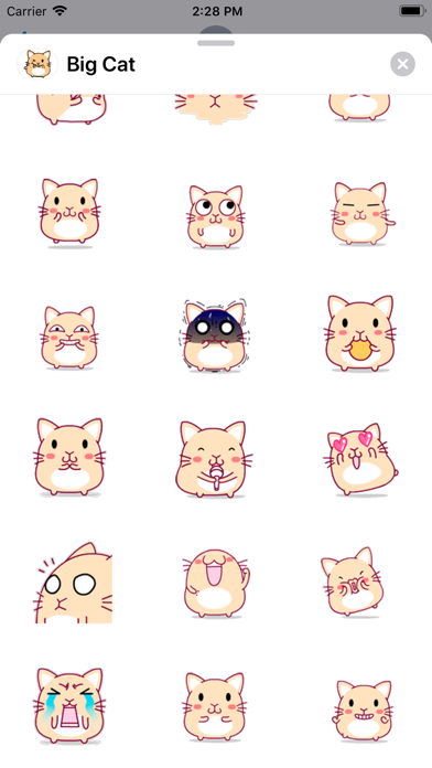 Screenshot #3 pour Big Cat: Animated Stickers