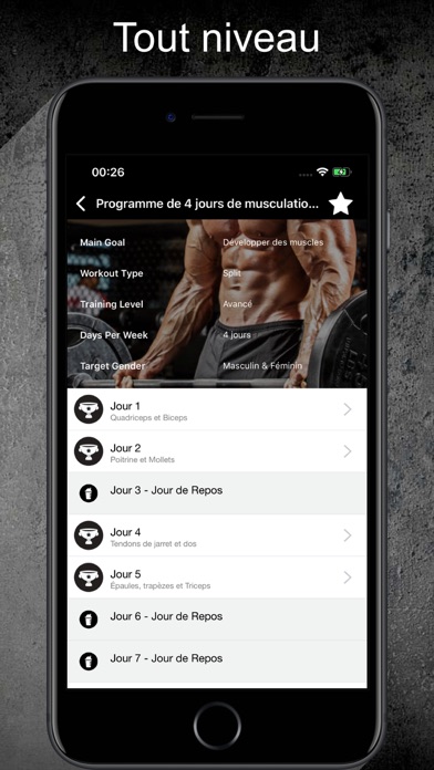 Screenshot #2 pour Workout Log & Fitness Tracker